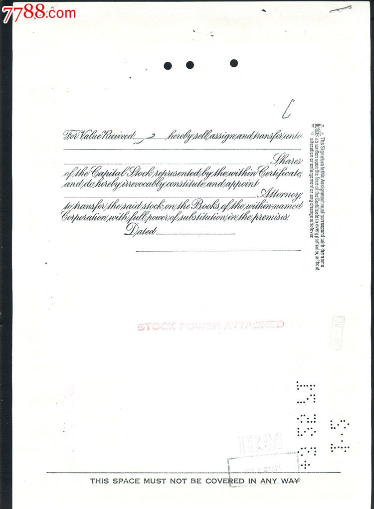 美国1967发行国家alfalfa脱水加工公司股票100