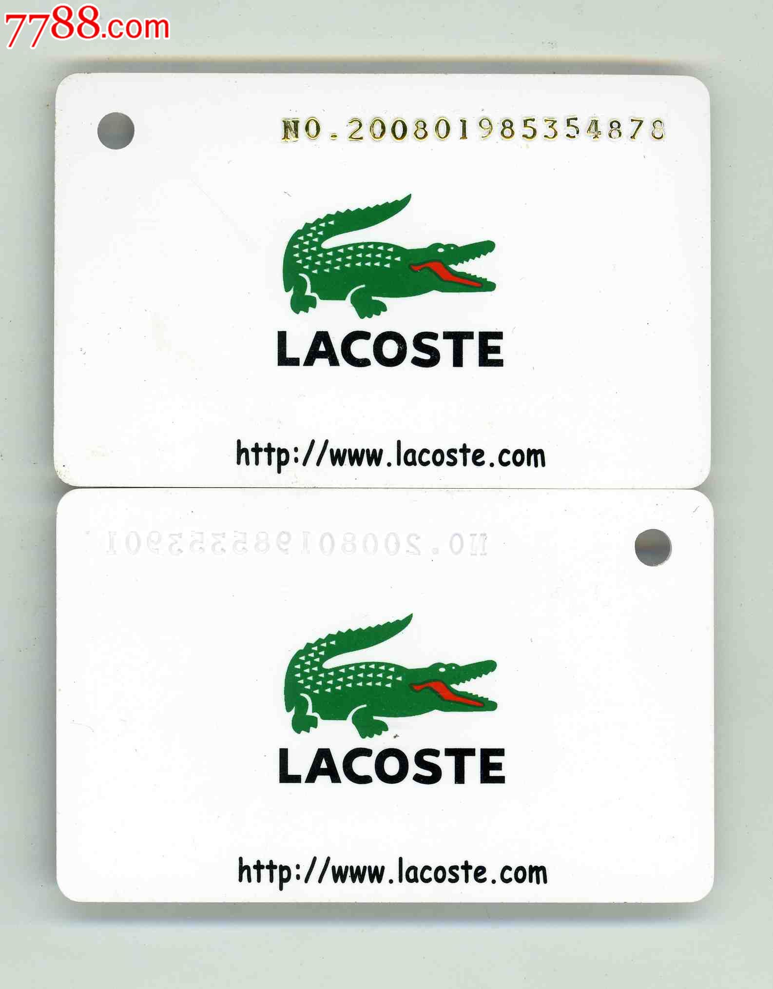 Lacoste鳄鱼.法国品牌.产品标识卡-价格:1.5元-se25485082-其他杂项卡-零售-中国收藏热线