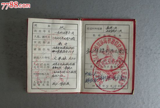 作废证件收藏--退伍军人证明书-价格:12元-se2