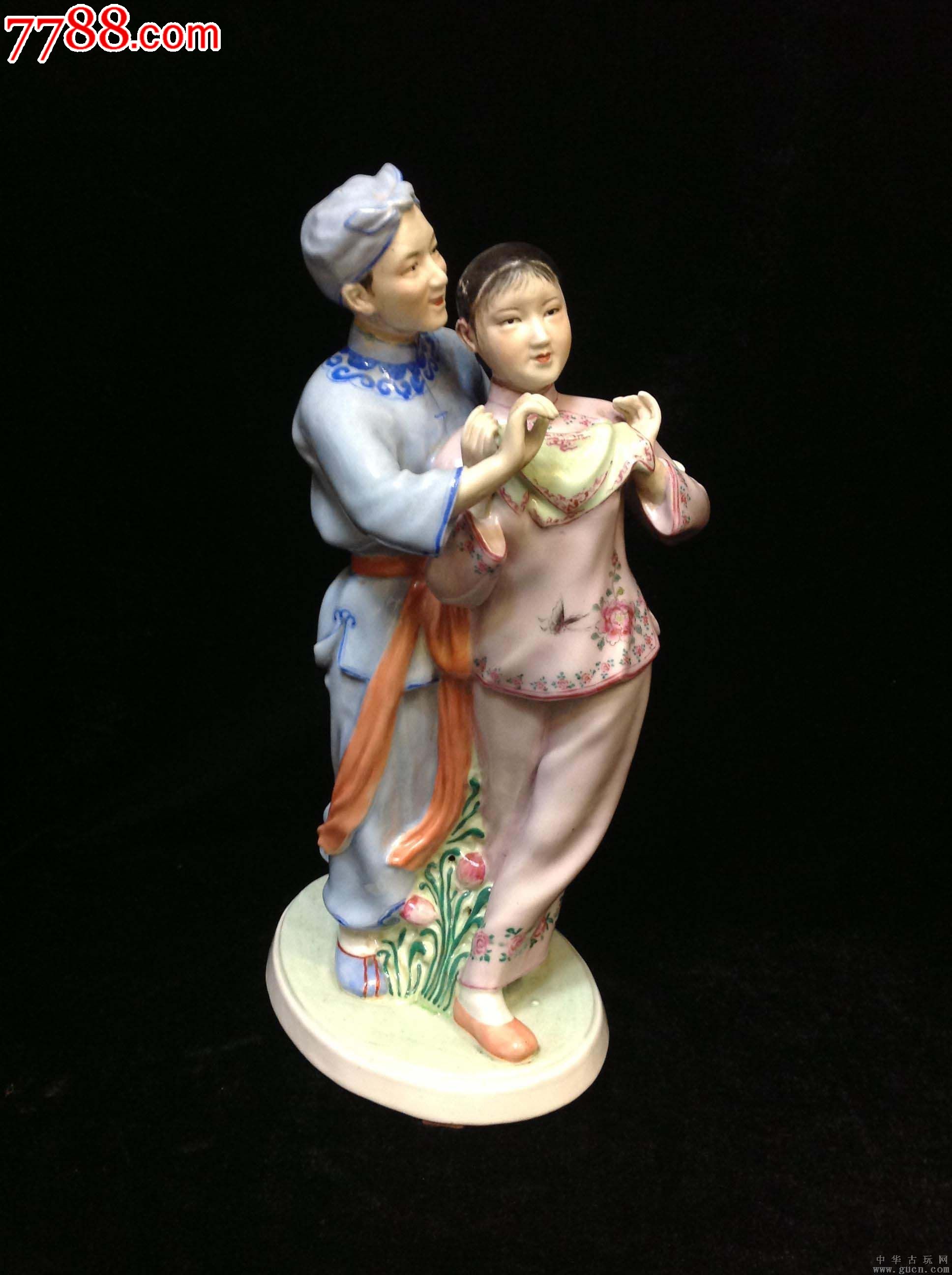 夫妻观灯-价格:9800元-se25537082-雕塑瓷\/瓷