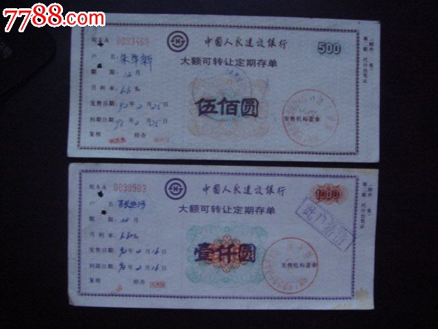 大额可转让定期存单