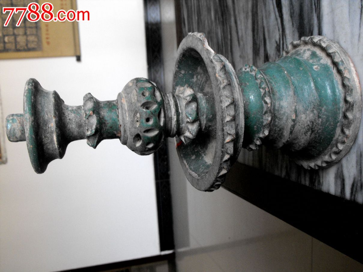 南北朝时期绿釉陶烛台-价格:2800元-se181939