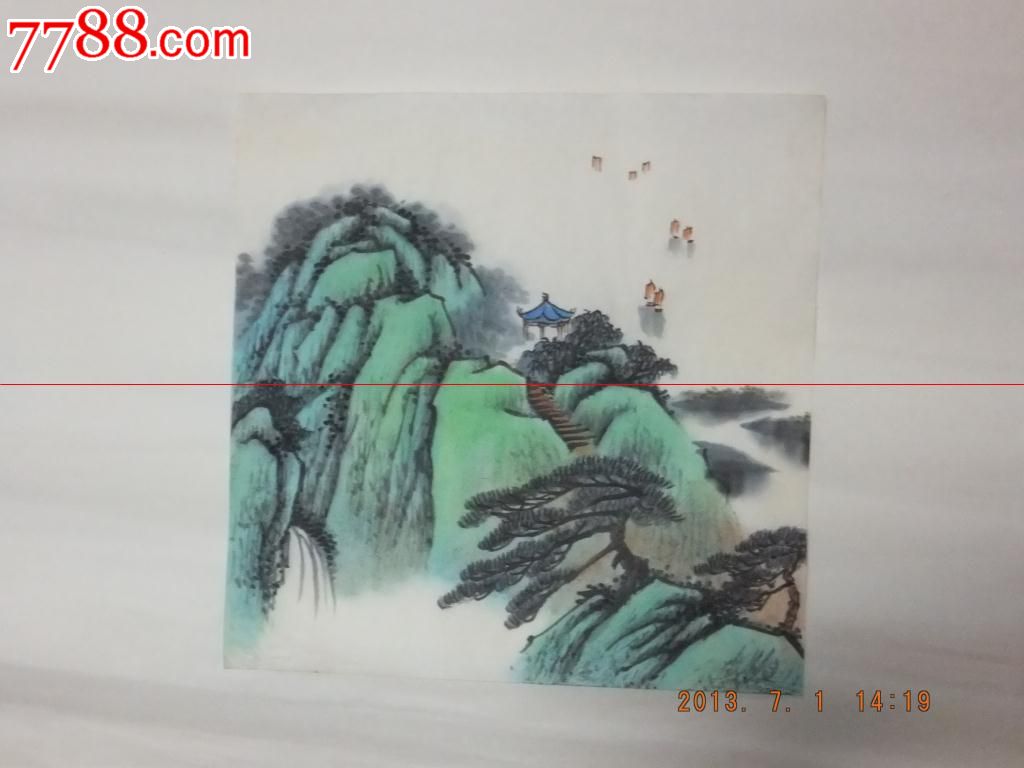 水彩,青绿山水-水粉/水彩原画--se18456453-零售-中国