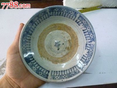清朝时期民窑开片青花陶瓷盘(真品保年代)处理转让
