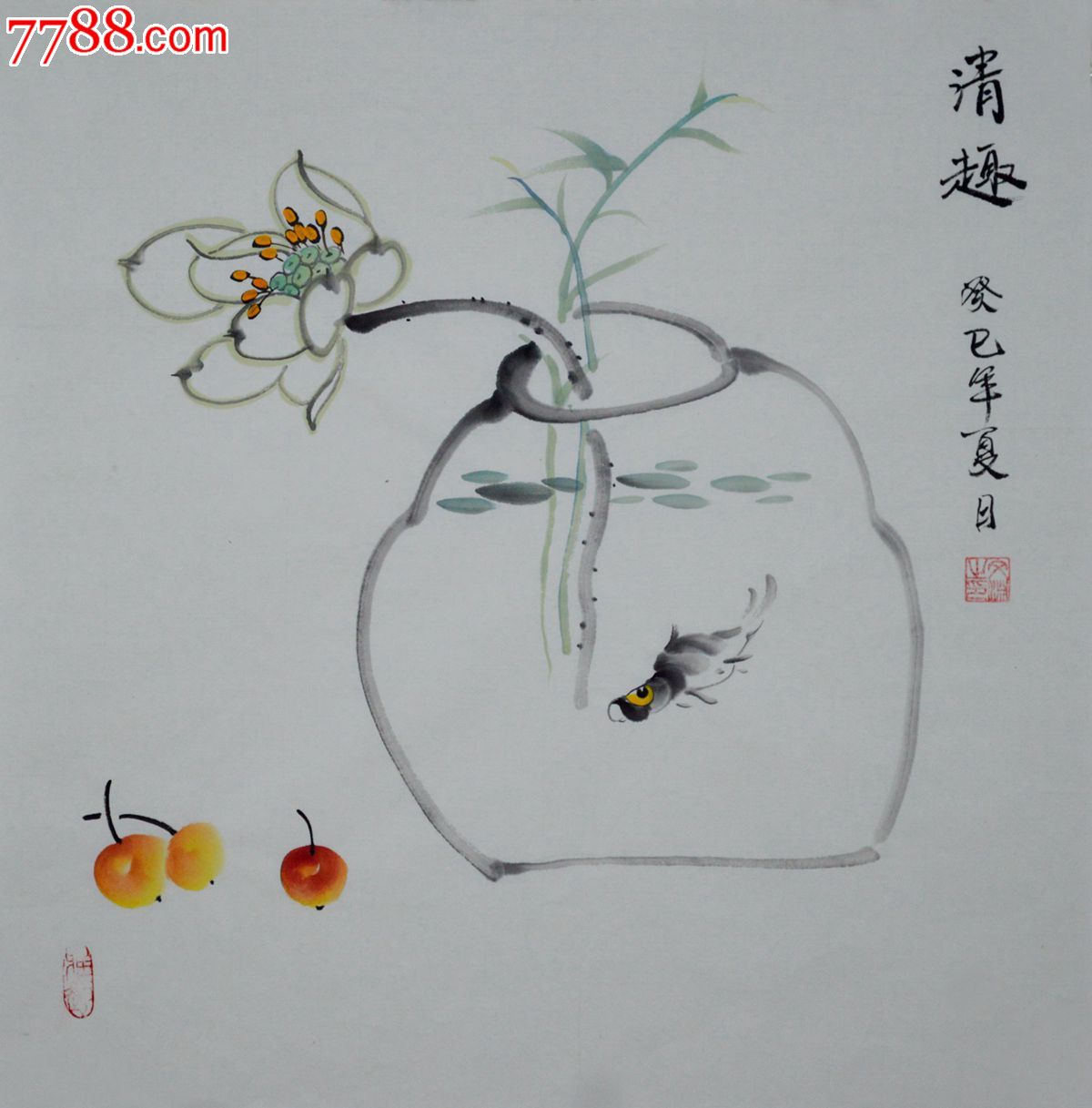 国画写意花鸟画小品hn0503