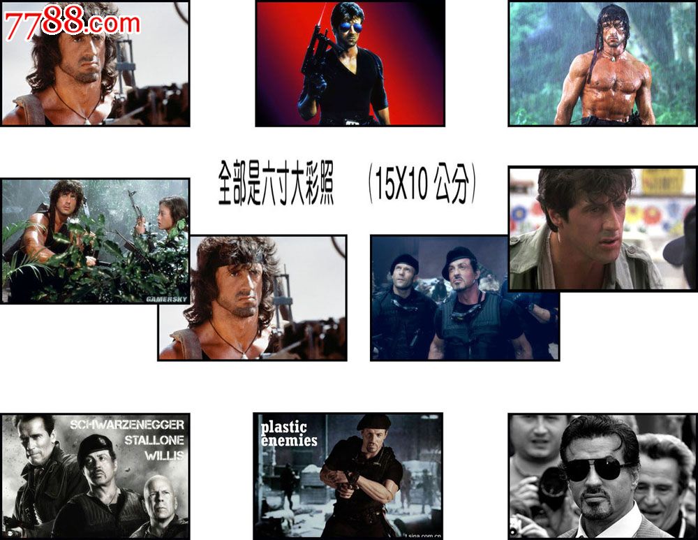 国际功夫明星:李小龙--史泰龙.明星艺术彩照一共96张