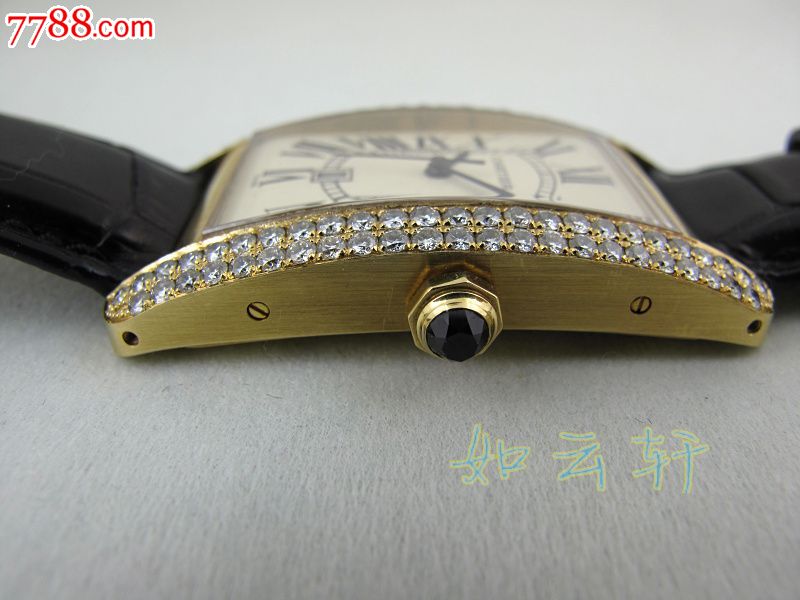 卡地亚美国坦克18K金后加南非钻石-价格:548