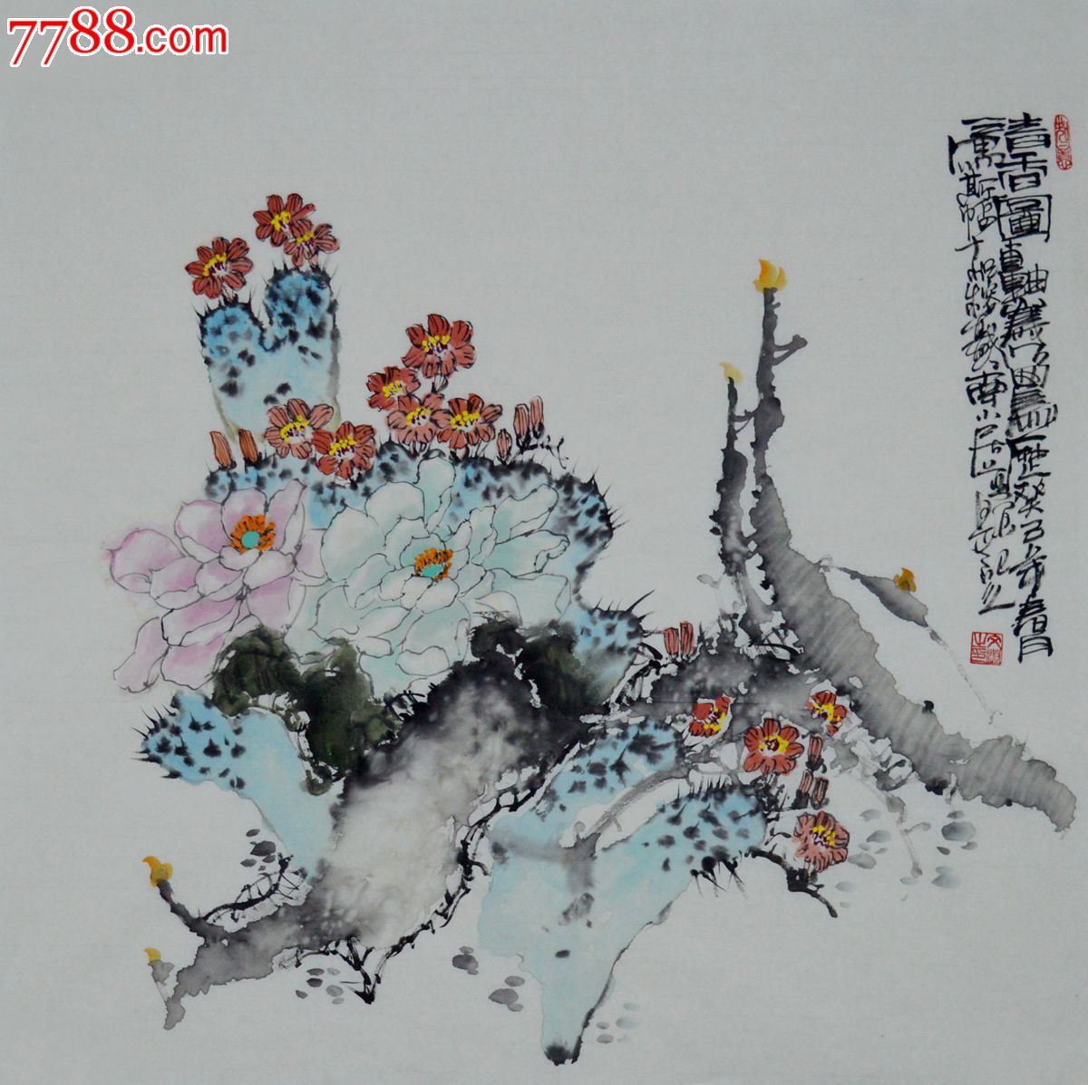 四尺斗方写意花鸟画作品《春香图》