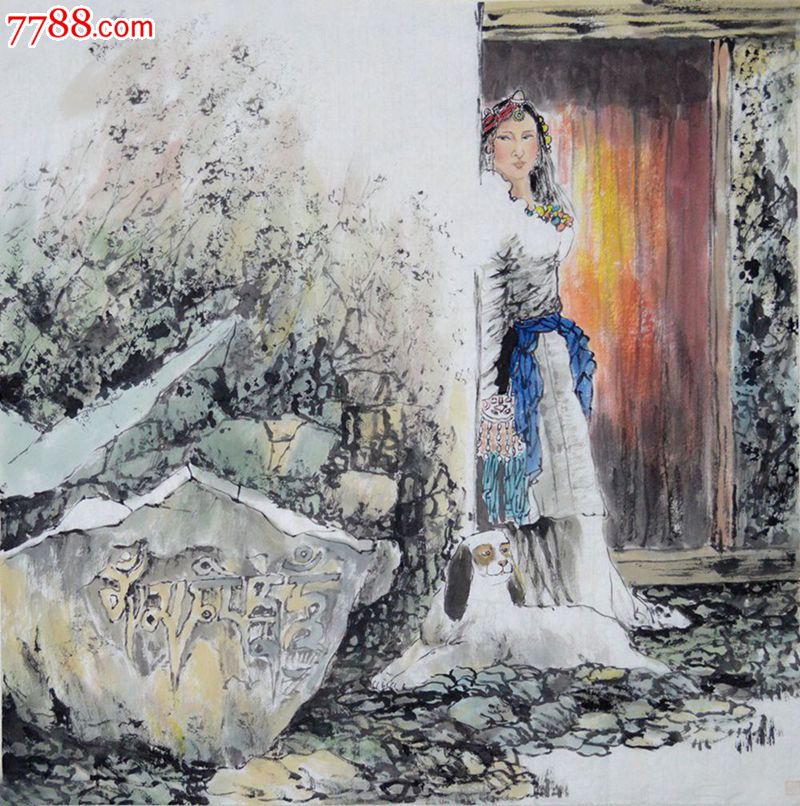 四尺斗方精品人物画作品