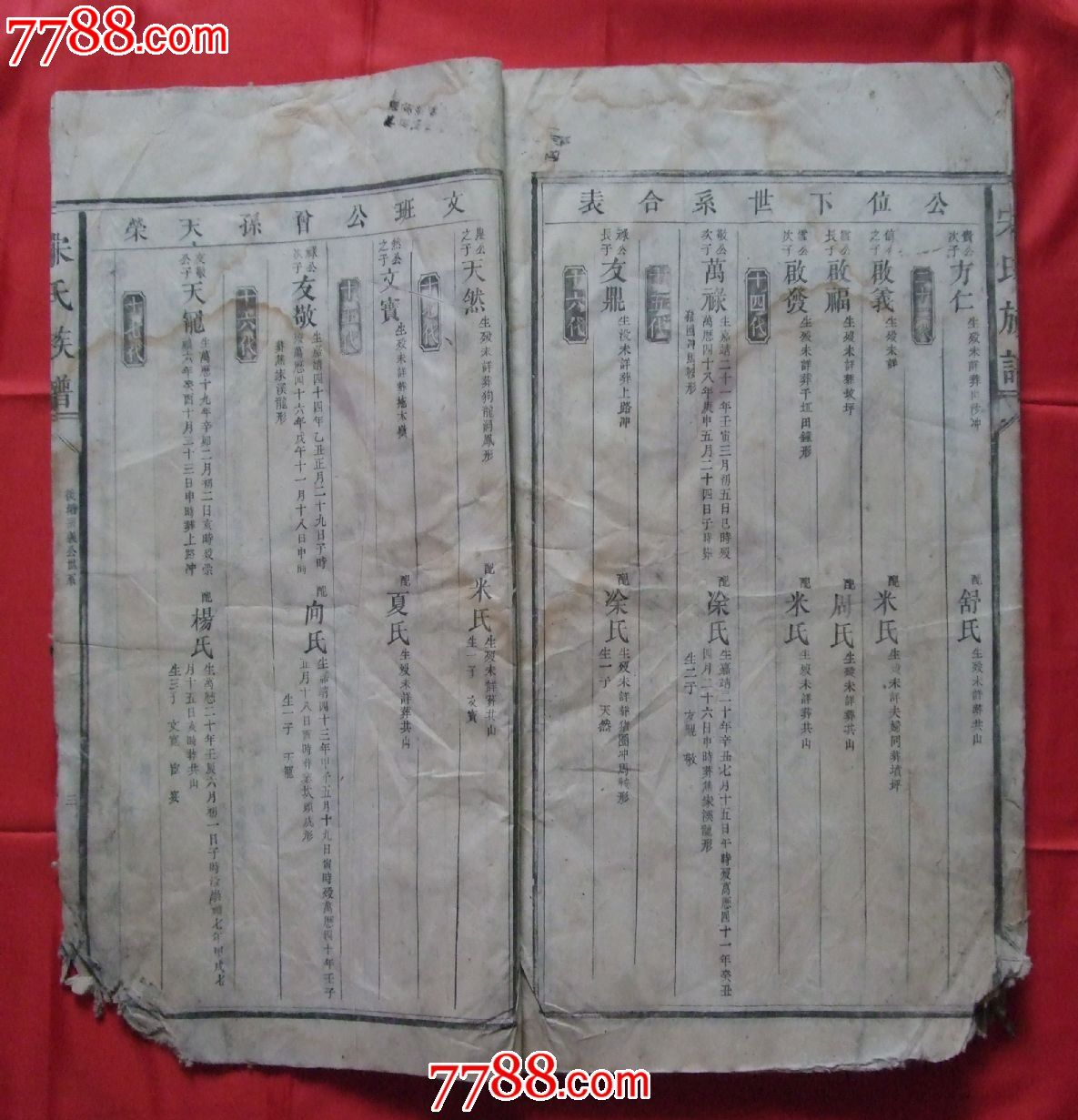 宋氏族谱(宣纸6开)31x55cm,古籍/善本,其他古籍-->其他古籍,宣统,普本