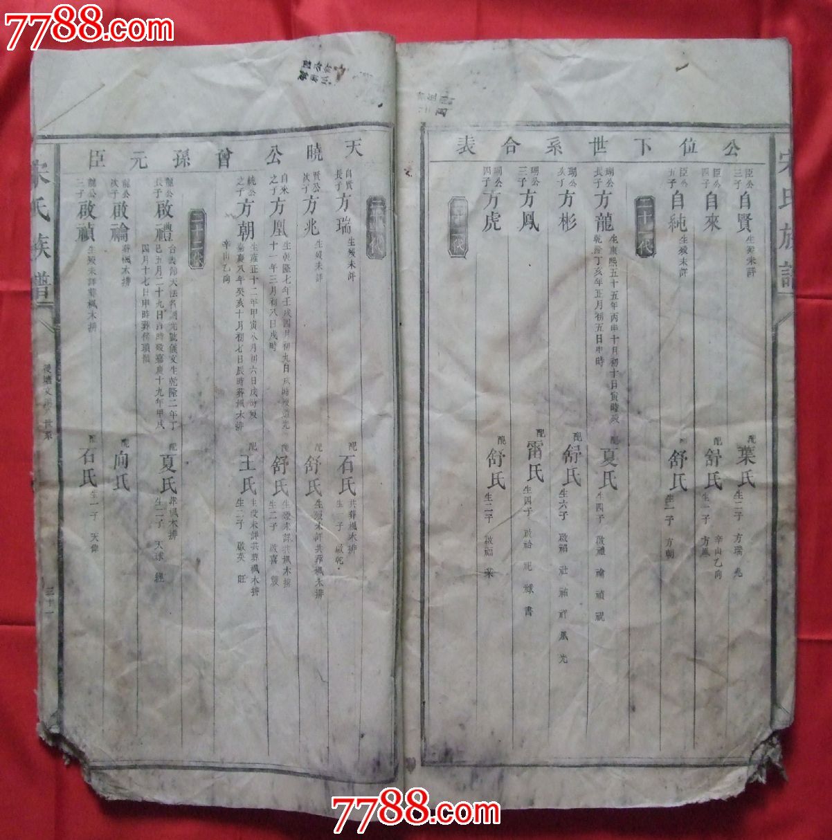 宋氏族谱(宣纸6开)31x55cm,古籍/善本,其他古籍-->其他古籍,宣统,普本