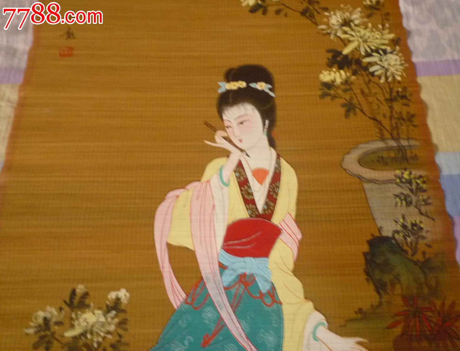 怀旧经典收藏手绘<em>宋代著名女诗人</em>李清照诗意人