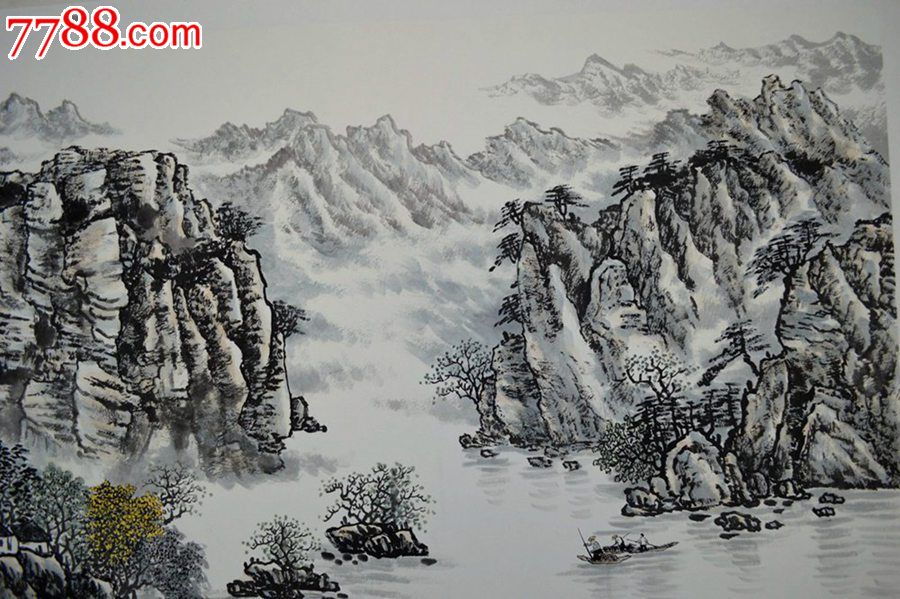 清华美院高研班赵玉华八尺山画《江山秀美翔云起》-价格:12000元-se22508930-山水国画原作-零售-中国收藏热线