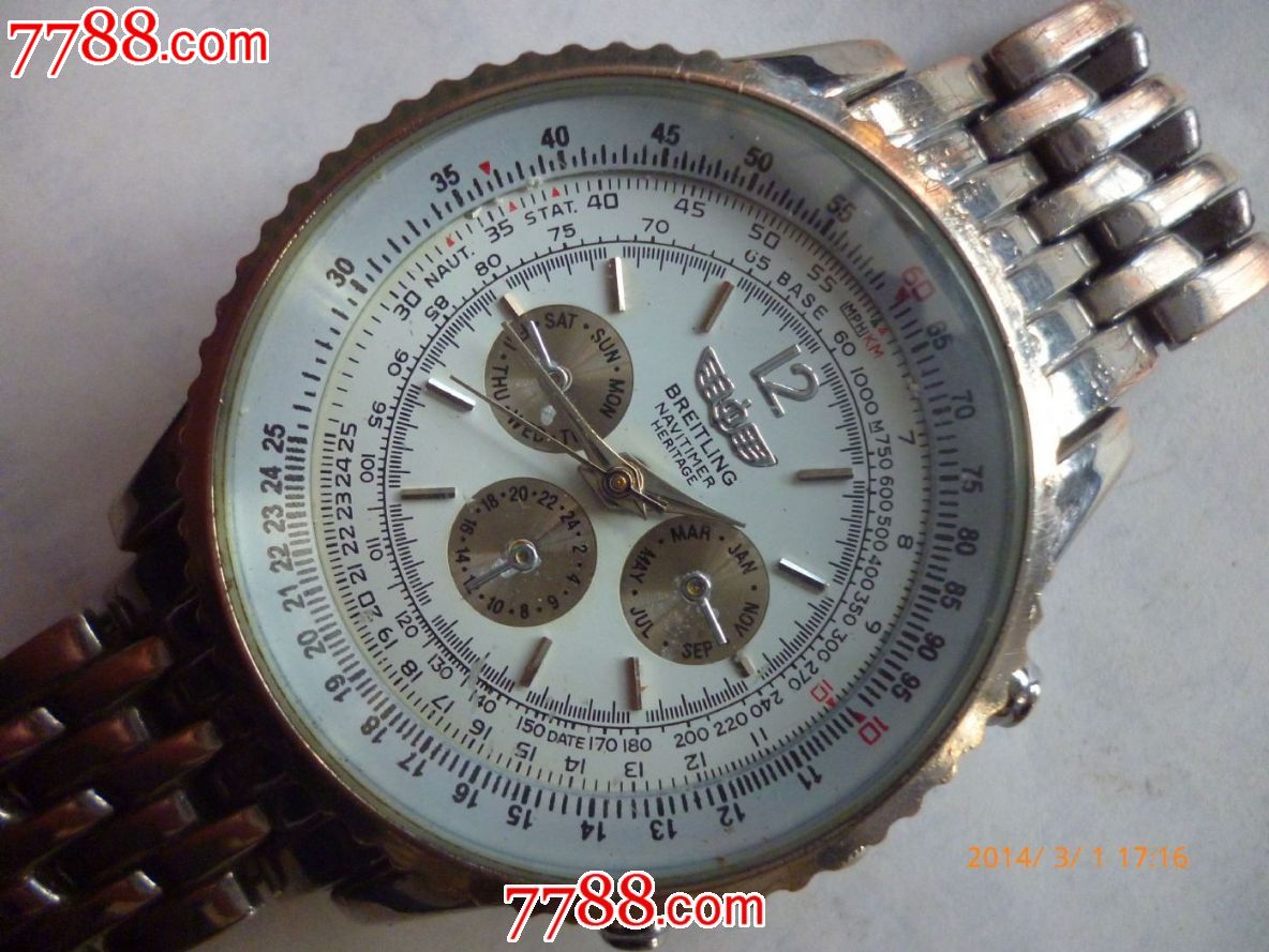 日本制造\仿百年灵【breitling】牌男士电子石英表一块!
