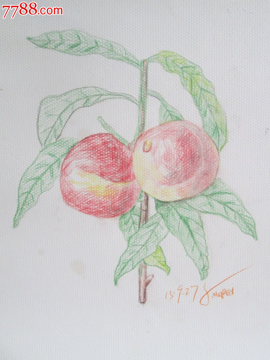 素描彩色铅笔画原作8k_价格元_第1张_中国收藏热线