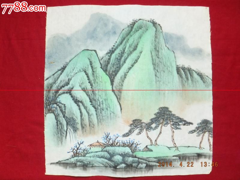 水彩,青绿山水-价格:49元-se23497363-水粉/水彩原画