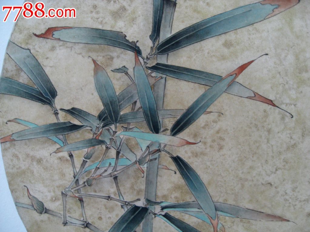 刘凯工笔画5【竹】团扇画芯尺寸:55*55【山水间画廊推荐】