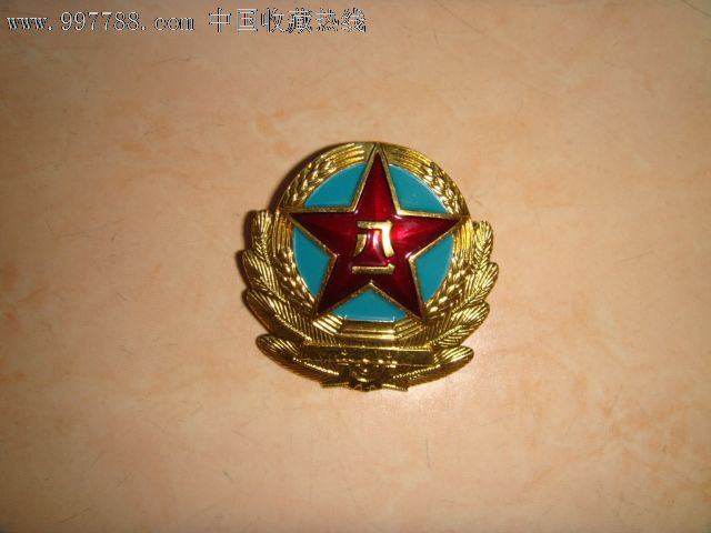 87式陆军帽徽图片