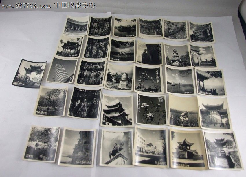 昆明老风景之大观楼金马坊节竹寺滇池黑龙潭老人文老黑白照片