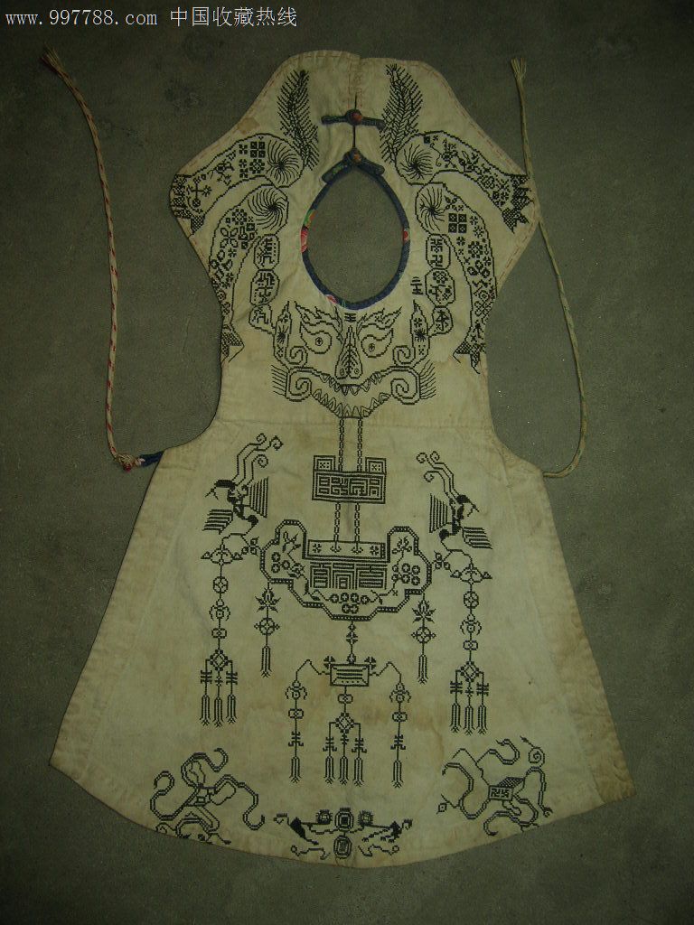 民国绣精美图案幼儿衣兜或肚兜