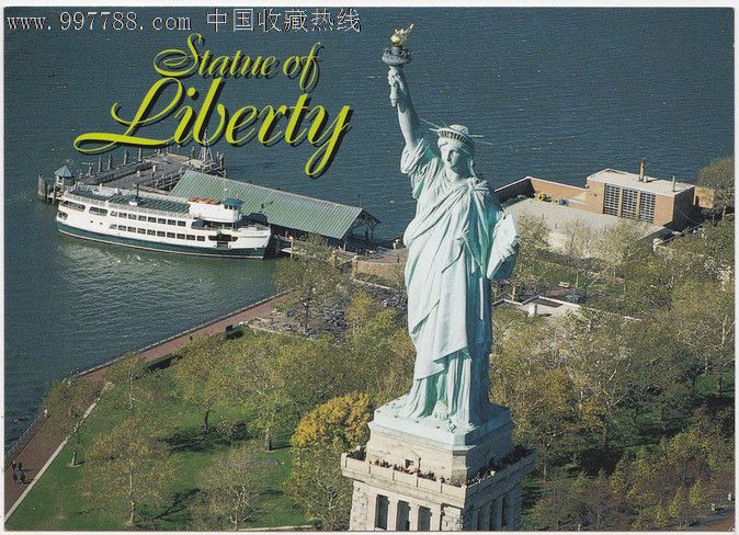 美国自由女神明信片