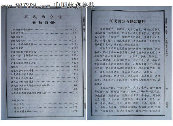 宗谱族谱江氏宗谱(西份)15卷精装五册全