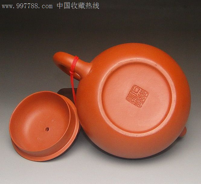 宜兴紫砂壶.石招娣手制.原矿朱泥530cc厚德载物正品功夫茶壶