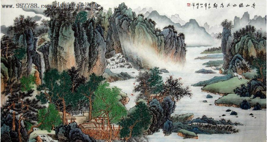 秦明芳·六尺工笔山水
