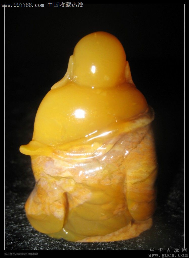 【巴林石馆】巴林极品福黄石之【福黄财佛】