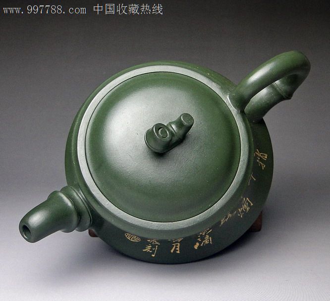 宜兴紫砂壶.国家级工艺师朱丹全手工原矿民国绿泥【一品竹段】
