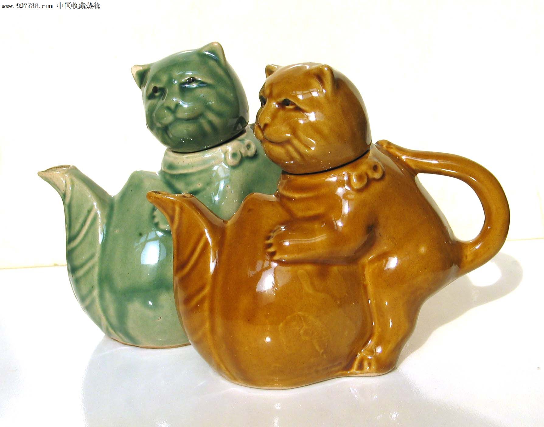 陶瓷酒壶小猫抱桃酒壶,酒瓶,21世纪初,其他酒瓶,陶瓷,生活用品,动物
