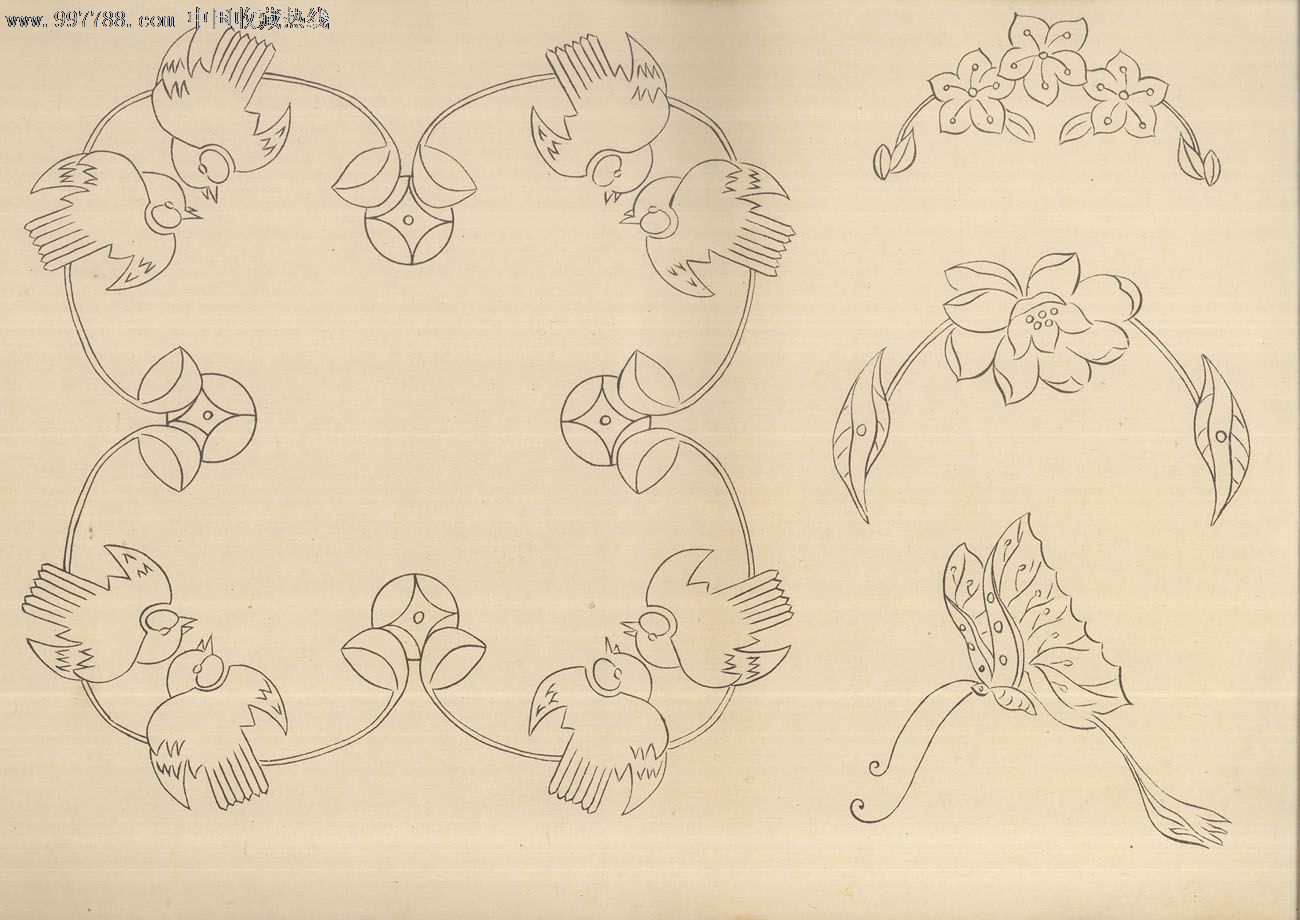 民国版:实用线锈图案.第一集.民国24年初版
