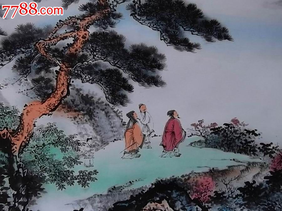 刘继伟巨幅山水《溪山会友》