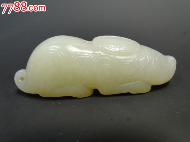 收藏品和田玉西周玉鼠