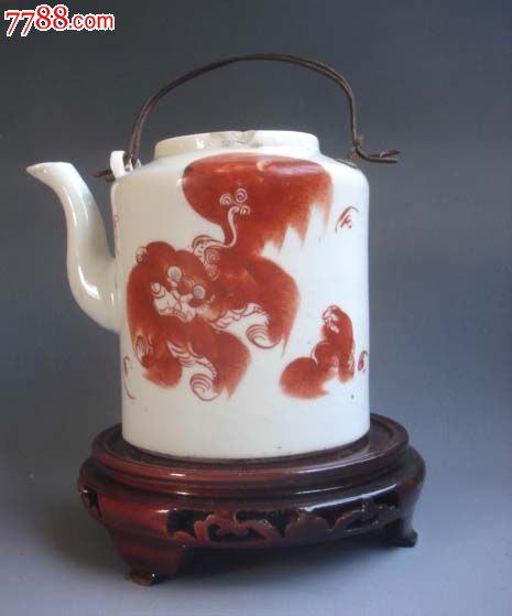 漂亮太师少保红狮子壶_价格111元_第1张_中国收藏热线