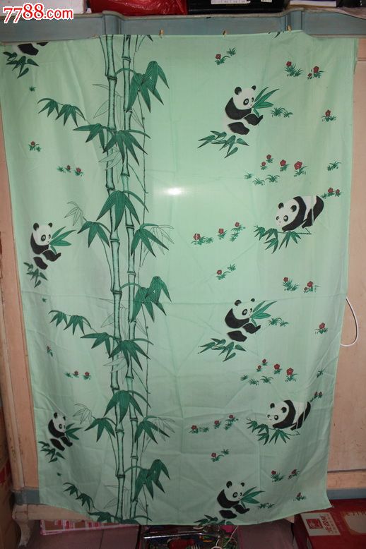 熊猫竹子窗帘布