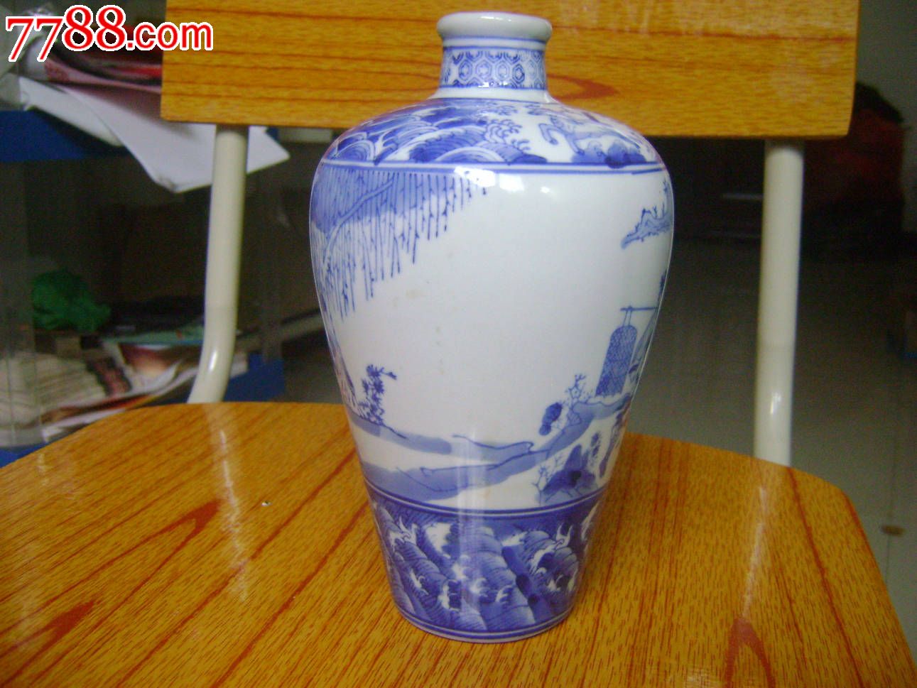 青花梅瓶桂林三花酒空瓶,桂林博物馆仿