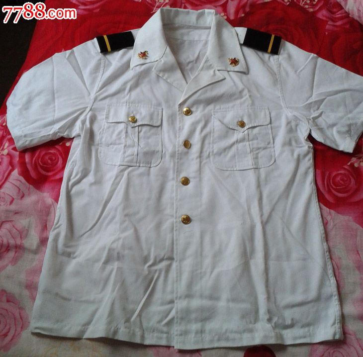海军短袖衬衣含肩章和领花_价格元【退役旧物】_第1张_中国收藏热线