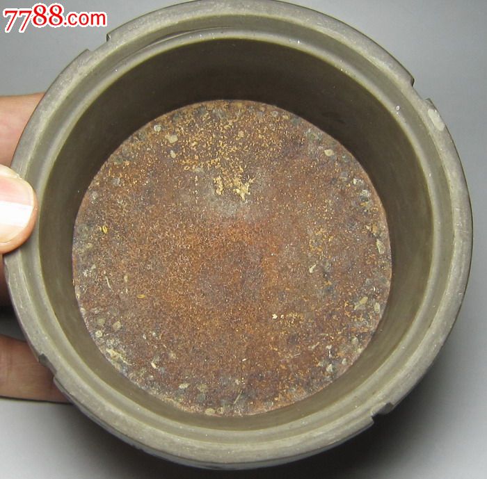 周坚制苏州澄泥双龙戏珠天落盖圆形鼓腹蟋蟀罐 蛐蛐罐-虫罐/虫盆-7788