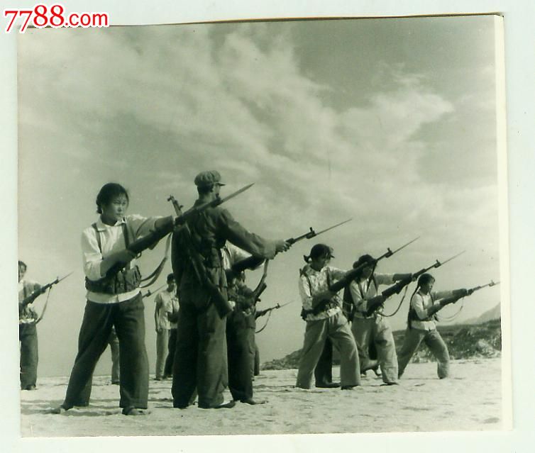 72年胶东地区民兵及渔民-港东民兵和解放军_老照片_勇胜精品藏屋