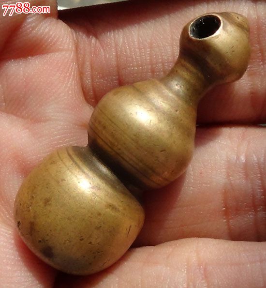 包浆老的铜葫芦挂件一个