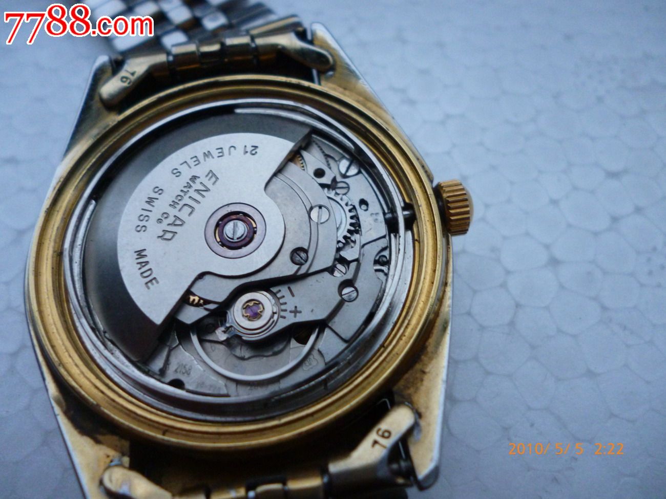 少见的黑盘美品全自动英纳格--2846机芯