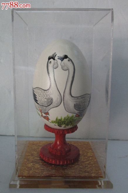 汕头民间艺人杨焕文手绘"潮汕鹅蛋画"