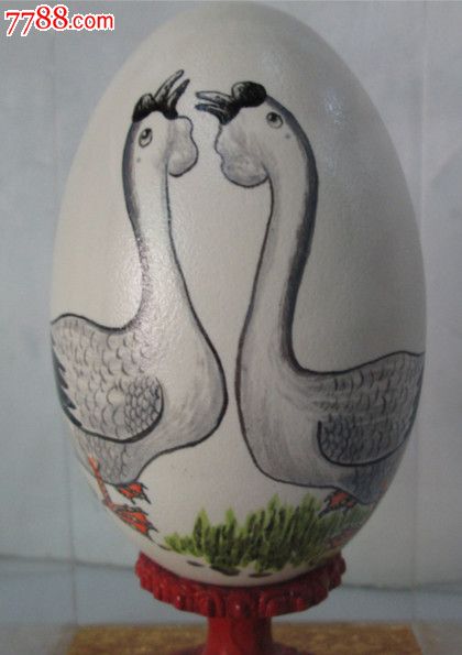 汕头民间艺人杨焕文手绘"潮汕鹅蛋画"