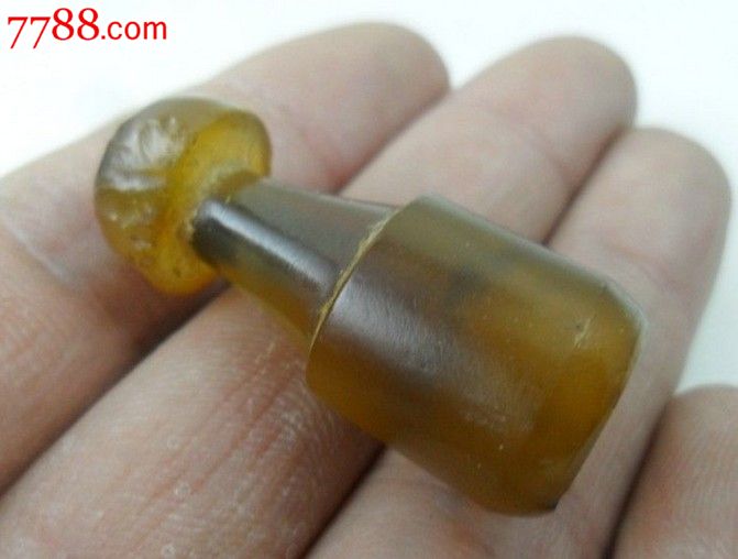 蜜色玛瑙烟袋嘴