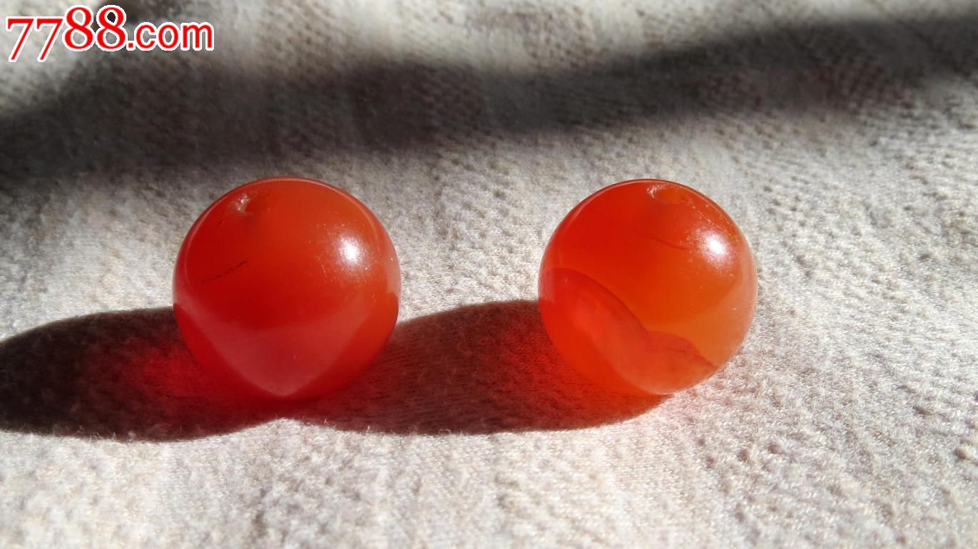 大玛瑙珠两个,樱桃红!_价格1200元_第1张_中国收藏热线