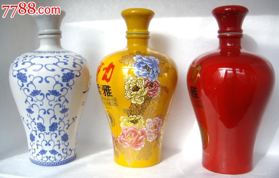 新疆46qt"伊力柔雅"系列:青花瓷,红花瓷,国花瓷3全