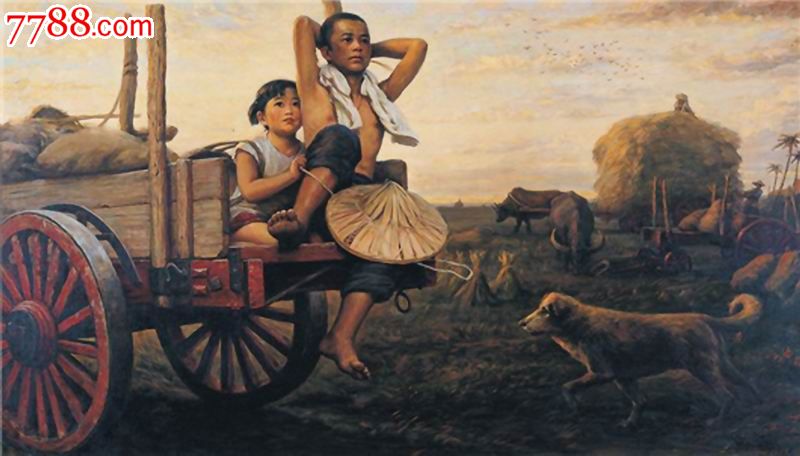 李自健,人性,美,爱,乡村,儿童,少女,油画系列