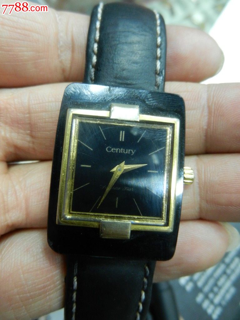 世纪手表二手中号自动表欧泊石表壳少见