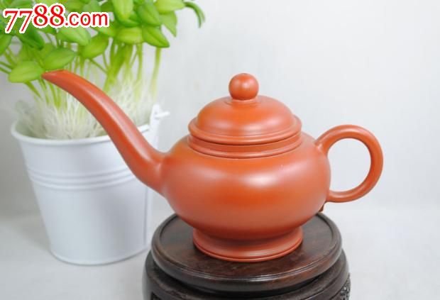 大周手拉清泥特长嘴神灯紫砂壶